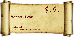 Veres Ivor névjegykártya